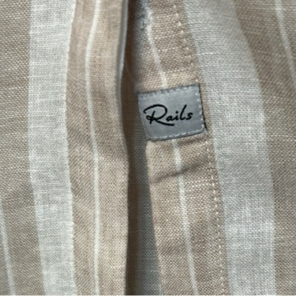 Rails Cito Shore Stripe Linen Blend Button-Up Shirt - Picture 7 of 11
